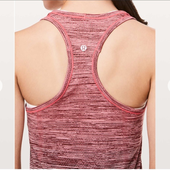 Lululemon Red and Black Swiftly Tech Racerback Tank Top - Picture 3 of 9